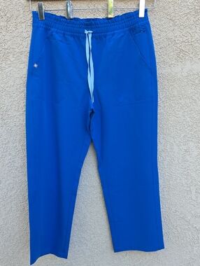 Figs Women's Davia High Waisted Royal Blue Straight Leg Scrub Pants XLP NWT